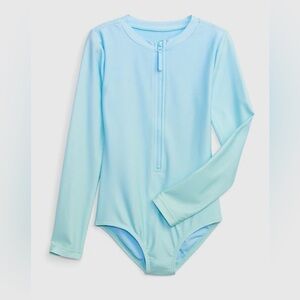 Kids Recycled Zipper Rash Guard Swim One-Piece ombre blue XL 137